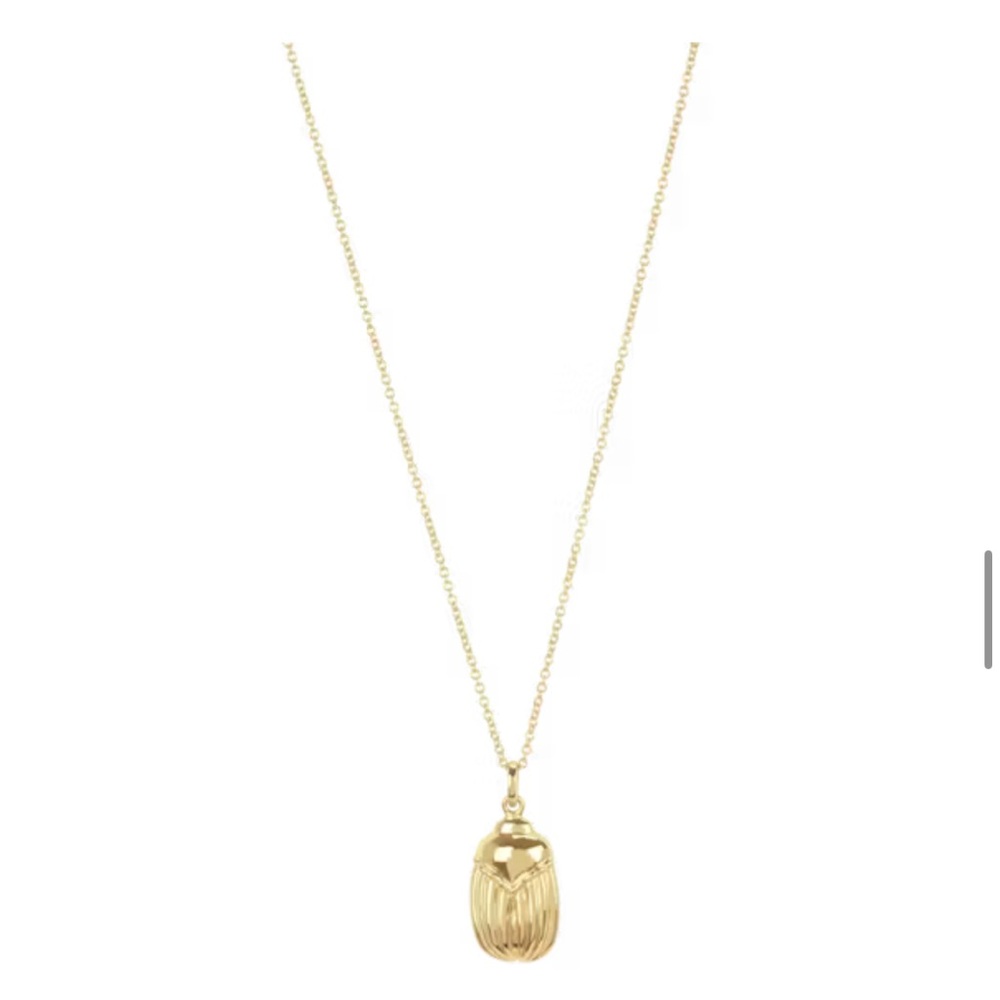 Mejuri Menagerie Scarab Necklace Vermeil